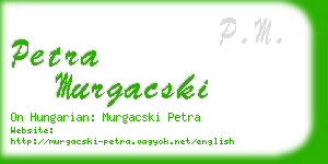 petra murgacski business card